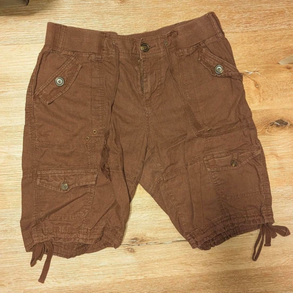 Women's Faded Glory Brown Cargo Shorts, Size 10